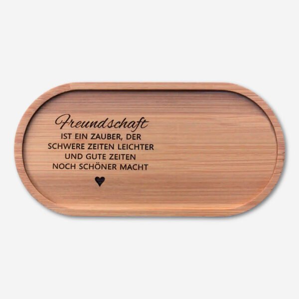 Holzuntersetzer Freundschaft