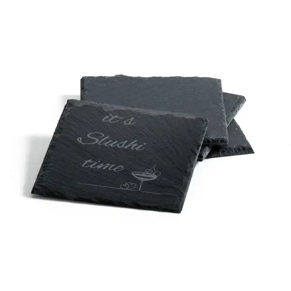 Schieferuntersetzer Slushi time